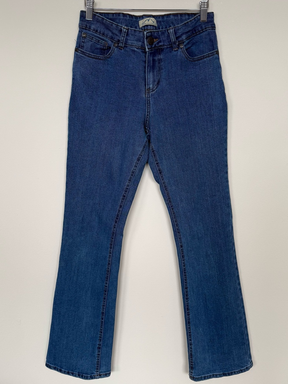 Blue Mountain Medium Wash Bootcut Blue Jeans Stretch Workwear Size 4 Casual